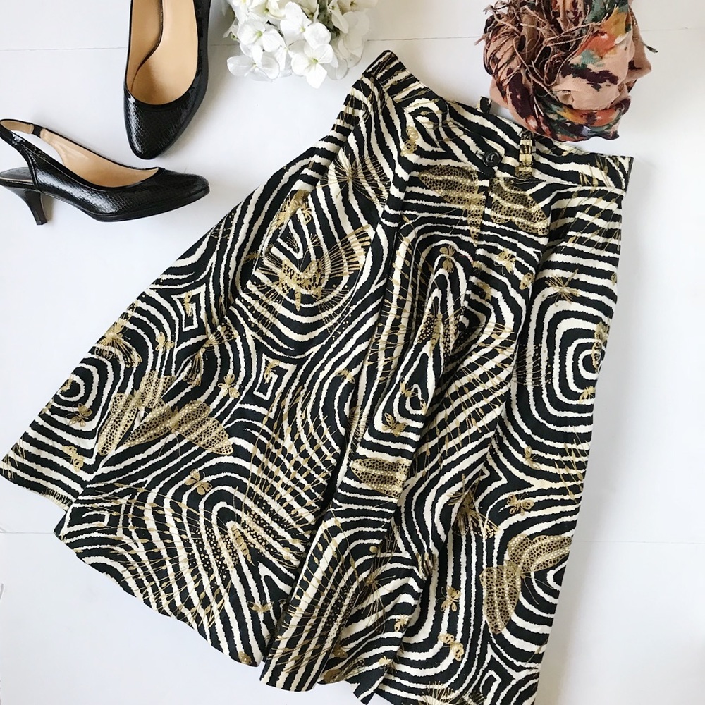 3/$20 Handmade Black/wht‎ butterfly print skirt